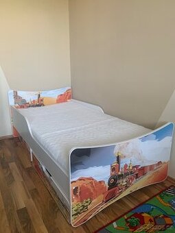 Dětská postel 180x90 mašinka