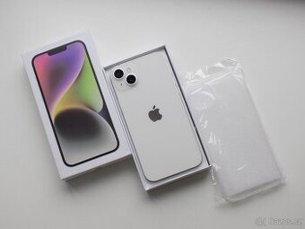 APPLE iPhone 14 Plus 128GB Starlight - ZÁRUKA - JAKO NOVÝ