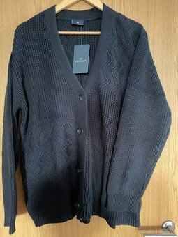 Pletená tmavěmodrá bunda LAURASON vel. XL