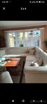 Rohová sedací souprava bílá