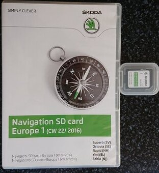 Navigace - Mapy Škoda SuperB, Octávia, Rapid, Kodiaq