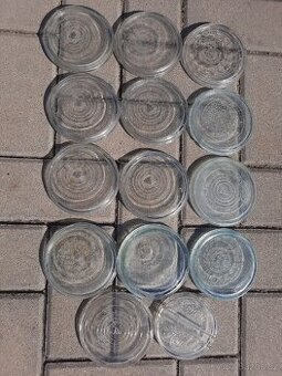 Skleněná víčka na retrosklenice 14ks