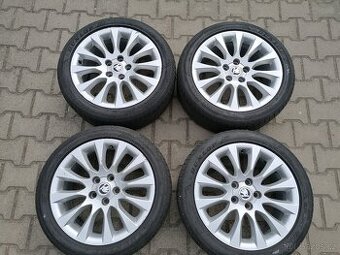 ALU Disky Skoda Laurel 5x112 r17 letni DUNLOP SPORT MAXX RT2