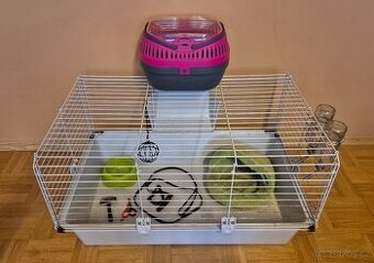 Klec s kompletním příslušenstvím pro chov hlodavce