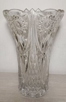 velká váza ze silného čirého skla - 2.polovina 20.století