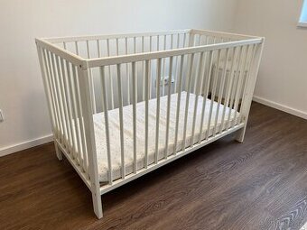 IKEA - dětská postýlka GULLIVER, bílá + pěnová matrace