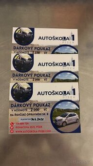 Prodám poukázky do autoškoly na skupinu B