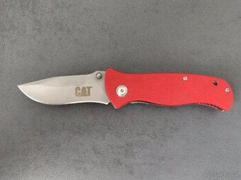 Skládací nůž Caterpillar – červený