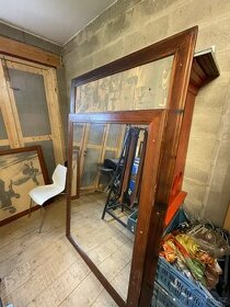 Zrcadlo velke dreveny ram