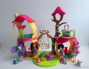 Enchantimals Panda herní set domeček + 4 panenky
