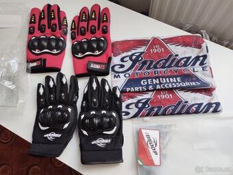 PRODÁM DVA KUSY NOVÝCH MOTO RUKAVIC+MOTO ŠÁTEK