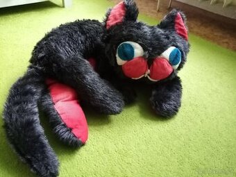 kocour kočka plyšová retro hračka
