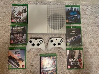 Xbox One s + 2 ovladače+7 her