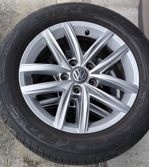 4x Originální ALU Volkswagen + letní pneu Falken 215/55R16