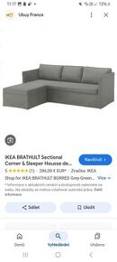 Ikea pohovka brathult včetně nového náhradního potahu