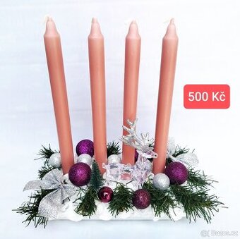 Prodám nový adventní svícen ( do fialové barvy )