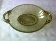 Secese skleněný podnos.