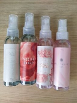 Parfémované tělové spreje - různé druhy