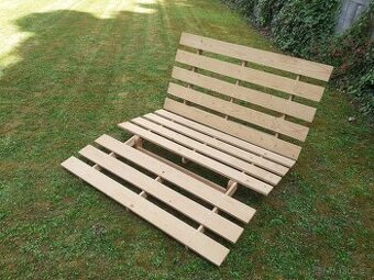 Prodám dřevěné, polohovací, dvojlehátko. 202 x 140cm ODVEZU