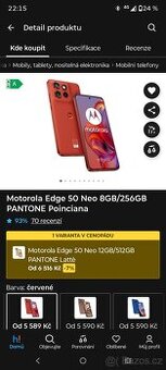 Motorola Edge 50 Neo 8GB/256GB PANTONE Red