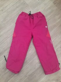 Růžové zateplené sportovní kalhoty vel. 110 - 1