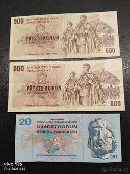 Bankovky Československo 1970 a 1973