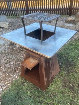 Corten Gril s nerezovou deskou