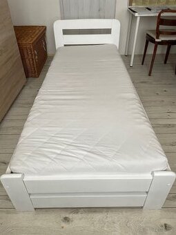 Bíla postel 90x200
