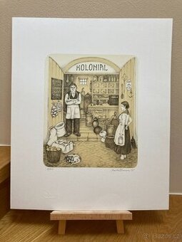 Litografie - Iva Hüttnerová