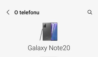 Galaxy note 20 jako nový