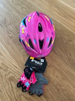 Detska helma Abus Rookie top stav a rukavice