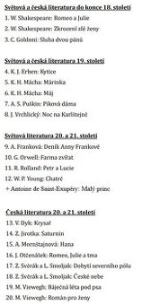 Rozbor maturitní četby