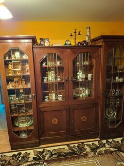 Secesní prosklená knihovna / vitrína B.Mayer