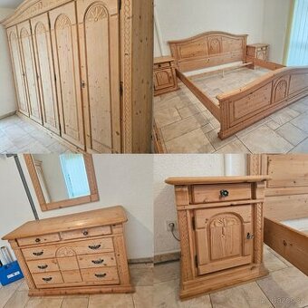 Celodřevěná ložnice ručně řezaná viz poslední foto
