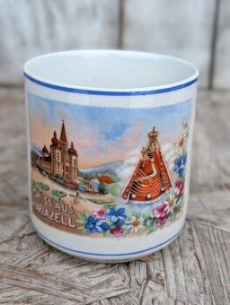 Starožitný hrnek, Gruss aus Mariazell.