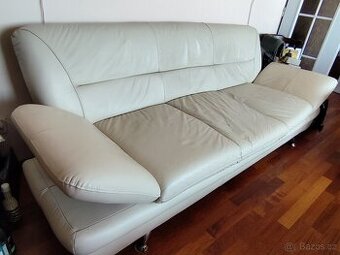 Kožené gauče - sada dvou