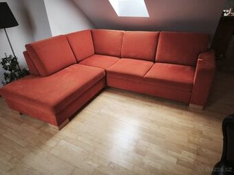 Rohová rozkládací sedací souprava