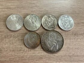 Československo strieborné pamätné mince v pôvodnom stave