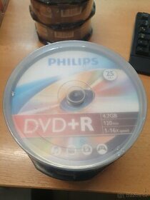 Philips DVD+R 4,7 GB 16x Speed, Cakebox - 25 ks