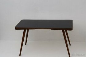retro brusel konferenční stolek s opaxitovým sklem - 1