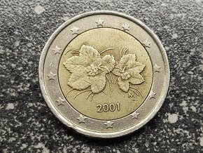 Finsko 2001 | Dvoueurová mince s chybou ražby