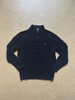 Ralph Lauren Polo černý 1/4 zip svetr