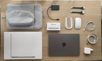 MacBook Air 13,6" (2022) M2, 8GB RAM, 512GB + příslušenství