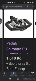Nášlapy pedály Shimano pd