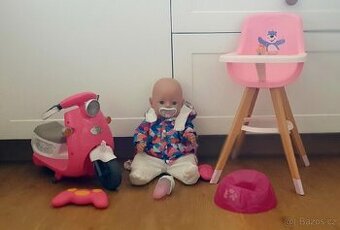 Sada Baby Born – miminko+ motorka+ židlička+příslušenství