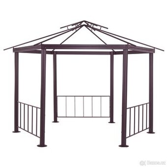 Zahradní altán Verona nový Ø 350 cm, v 265 cm - béžová/černá