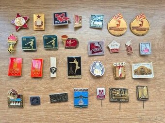 Různé odznaky - SSSR - Olympiáda Moskva - města