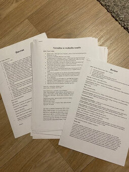 Vypracované knížky a maturitní otázky z ČJ, AJ, Účetnictví