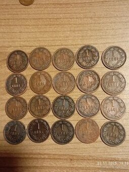 Mince krejcar  20 kusů