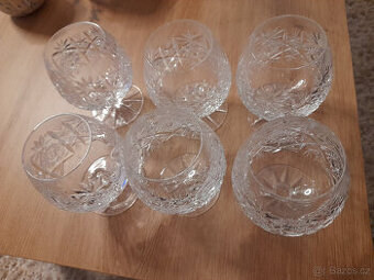6 ks sklenic na koňak
